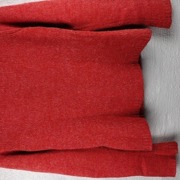 Ness Scotland Clothing Orange Alpaca Wool Cowl Neck Long Sleeve Pullover Sweater - Picture 11 of 14